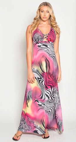 MALIBU HALTER TOP- TROPICANA