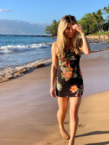 MALIBU HALTER TOP- TROPICANA