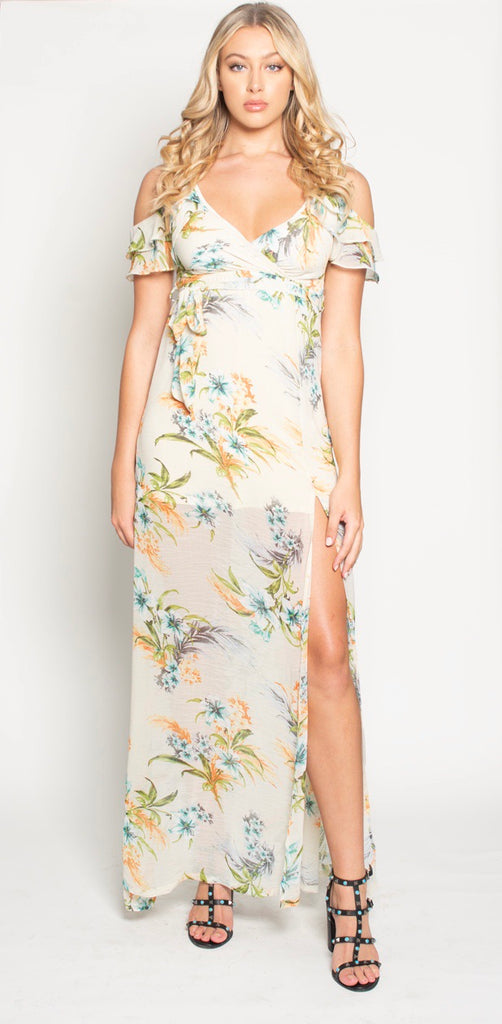 THE LAGUNA MAXI - VINTAGE IVORY FLORAL