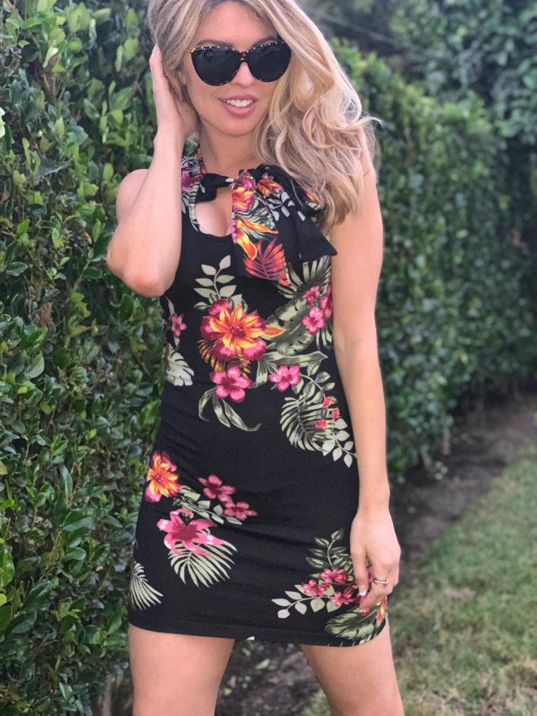 FLIGHT TIME MINI DRESS- TROPICANA