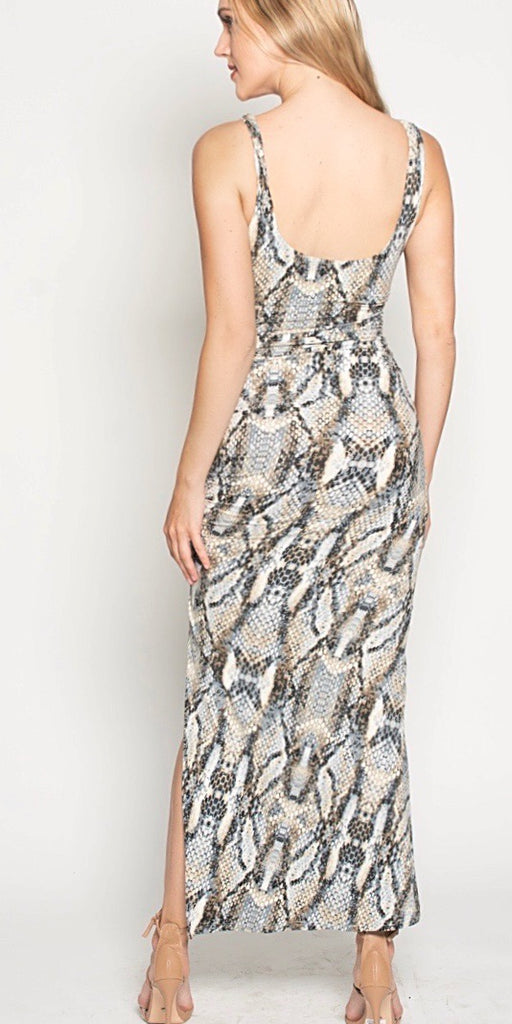 FOREVER MAXI TANK DRESS- PYTHON